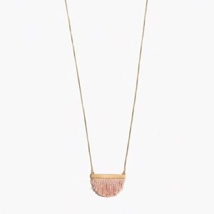 Madewell Dreamkeeper Fringe Necklace Gold Pink